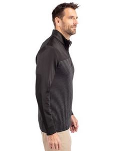 Cutter & Buck Traverse Stretch Stripe Eco Quarter Zip Mens Pullover