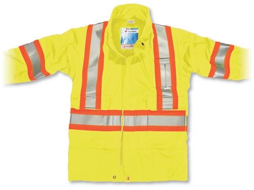 Lime Green Indura® Ultrasoft® Safety Parka Jacket