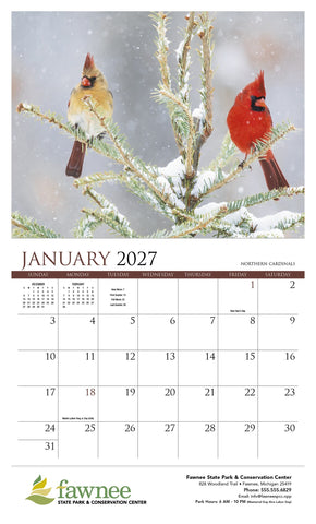 HotLine® Products Songbirds Appointment Calendar - Stapled