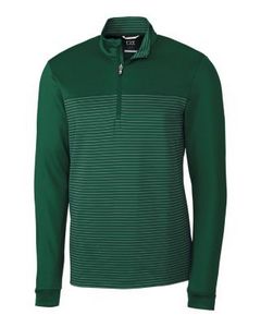 Cutter & Buck Traverse Stretch Stripe Eco Quarter Zip Mens Pullover