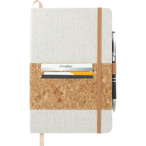 5.5'' x 8.5'' FSC® Mix Recycled Cotton Cork Notebook
