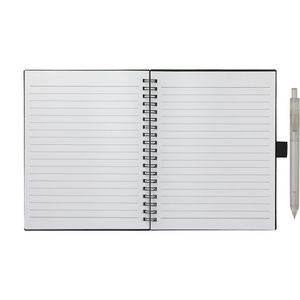 5.5'' x 7'' FSC® Recycled Spiral Notebook w/ RPET Pen