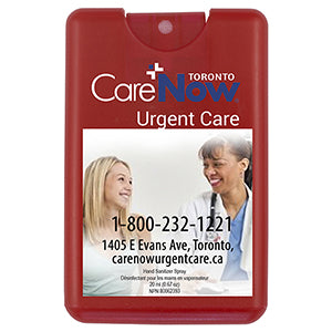 "SanCard" 20 ml. Antibacterial Hand Sanitizer Spray in Credit Card Shape Bottle (PhotoImage ® Full