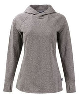 Cutter & Buck Adapt Knit Recycled Womens Heathered Hooded Pullover