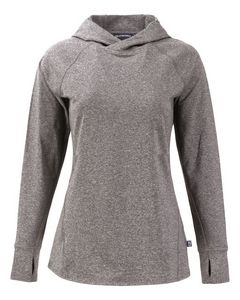 Cutter & Buck Adapt Knit Recycled Womens Heathered Hooded Pullover