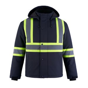 Freightliner Adult Hi-Vis Insulated Softshell Jacket w/Detachable Hood