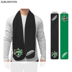 000555 Colored Microfleece Scarf, 8x60, Ultra Soft and Smooth, Sublimated Edge to Edge BOTH sides