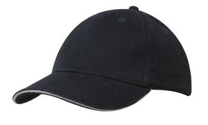 000954 Brushed Heavy Cotton Cap w/Sandwich Trim