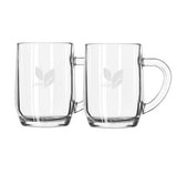 ~ Columbia mug 10oz clear glass S/2 in Mystique gift box