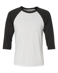 White Fleck/Charcoal Triblend Blank
