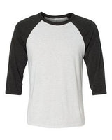 White Fleck/Charcoal Triblend Blank