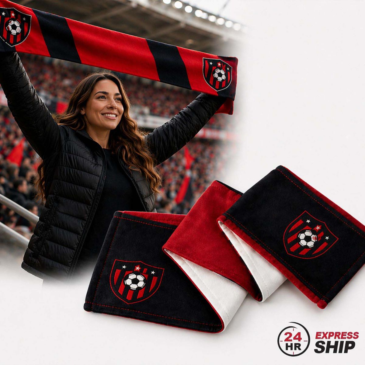 24 Hr Express Ship -Custom Mink Scarf – 6" x 60" | Ultra-Soft Premium Finish | 1-Sided Sublimation
