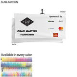 Oversized Golf Towel in Microfiber Dri-Lite Terry, 22x44, with Black Swivel Hook, Sublimated 1 side