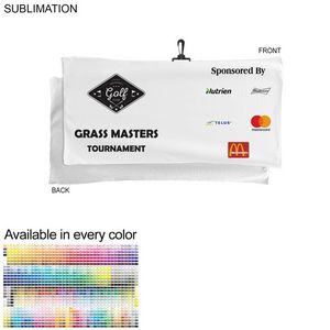 Oversized Golf Towel in Microfiber Dri-Lite Terry, 22x44, with Black Swivel Hook, Sublimated 1 side