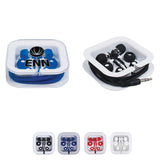 Earbuds in Square Case