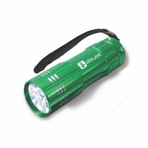 Mini Aluminum, 9 LED Flashlight (3-5 Days)
