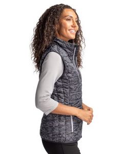 Cutter & Buck Rainier PrimaLoft? Womens Eco Insulated Full Zip Printed Puffer Vest