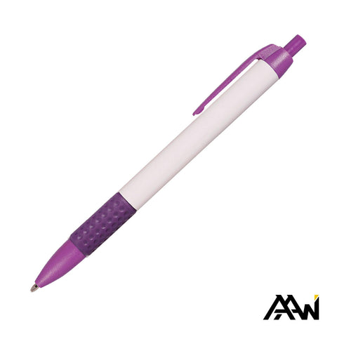 Widebody Grip Pen Glossy White Barrel - Matte