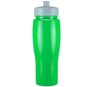 24 Oz. Contour Bottle w/ Push Pull Lid - Solid Colors