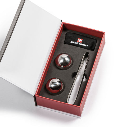 Swiss Force® Set of 2 Whiskey Balls & Tongs