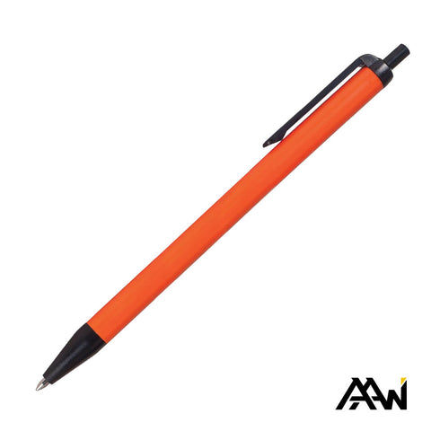 Value Slim Pen w/Glossy Colored Barrel - Matte Black Accent