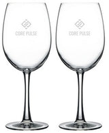 Durham, 19.5oz crystalline stemmed wine glass S/2 in an Ovation black gift box