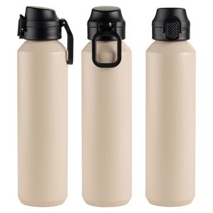 Nexus 27 oz Recycled Aluminum Bottle with Flip-Top Lid and Carabiner