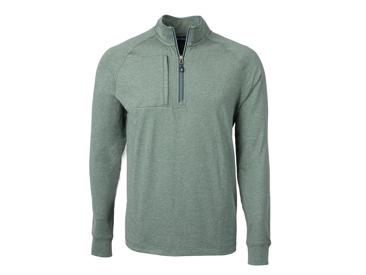 Cutter & Buck Adapt Eco Knit Heather Mens Big & Tall Quarter Zip Pullover