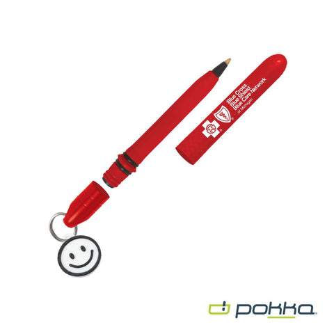 Pokka? Pocket Pen w/Dock & Chrome Keyring & Charm