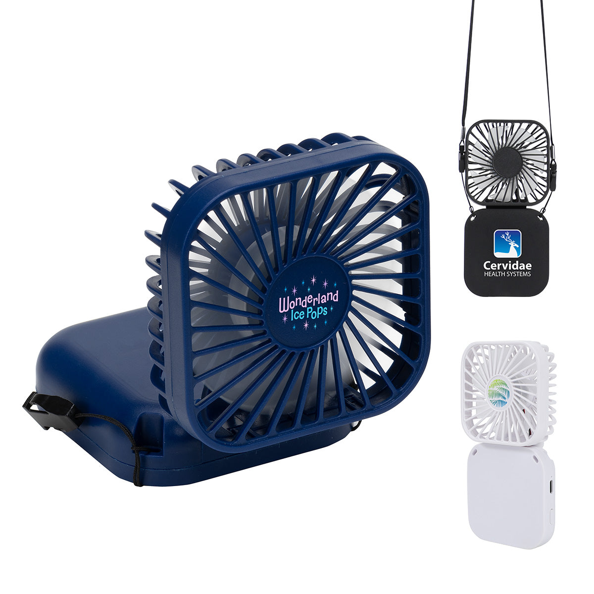 Whirlwind Mini Folding Rechargeable Fan with Lanyard – GiftAFeeling