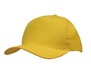 Breathable 5 Panel Poly Twill Cap w/Circle Perforations