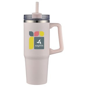 Milo 30 oz Vacuum Insulated Stainless Steel Mug with Straw