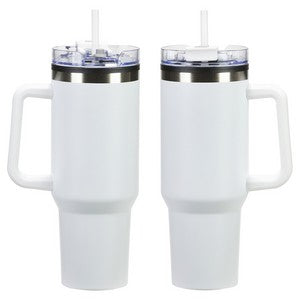 Ohana 40 oz Stainless Steel/Polypropylene Mug with Color-Matching Handle