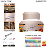 Most Popular Trade Show Package, Premium Retractable Banner + Sublimated Tablecloth for 6' table