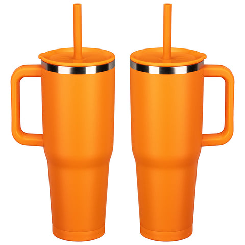 SENSO® Summit 40 oz Insulated Stainless Steel Travel Mug with Press-In Straw