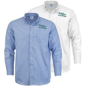 Embroidered Mens Long Sleeve Oxford Shirt