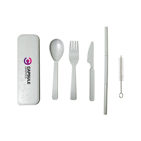 Wheat Fiber Utensil Case Set