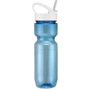26 Oz. Translucent Jogger Bottle w/ Sport Sip Lid and Straw