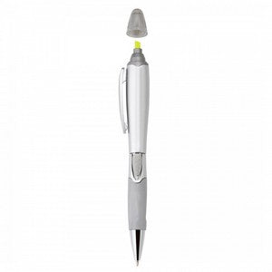 Silver Blossom Ballpoint Pen/Highlighter