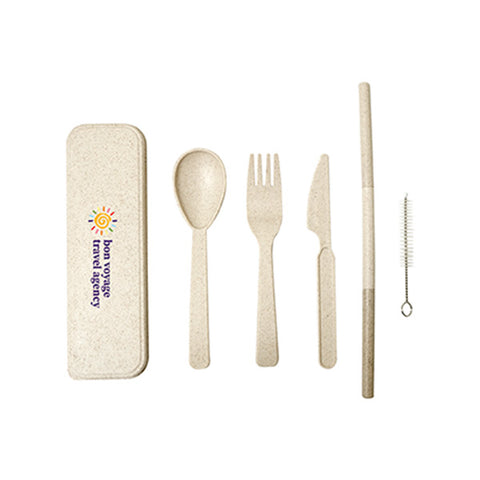 Wheat Fiber Utensil Case Set