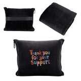 Cuddle Micro Plush Travel Blanket with Attachable Hood & Pillow Case