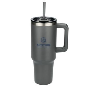 Pinnacle 40 oz Vacuum Insulated Eco-Friendly Travel Tumbler With Straw