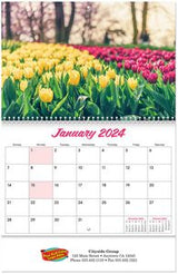Full Colour Garden Splendor Spiral Wall Calendar