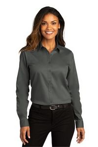 Port Authority® Ladies Long Sleeve Super Pro™ React™ Twill Shirt