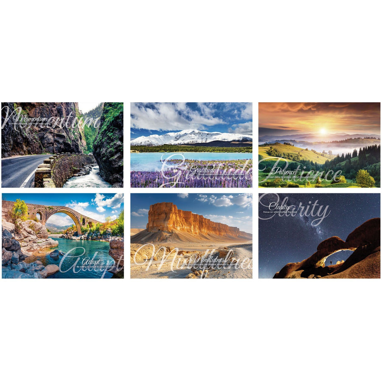 Luxe Gallery Motivations Spiral Wall Calendar