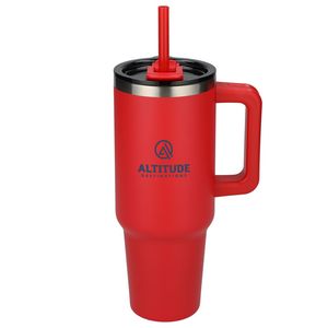 Pinnacle 40 oz Vacuum Insulated Eco-Friendly Travel Tumbler With Straw