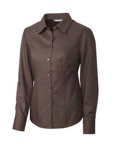 Cutter & Buck Epic Easy Care Nailshead Womens Long Sleeve Dress Shirt
