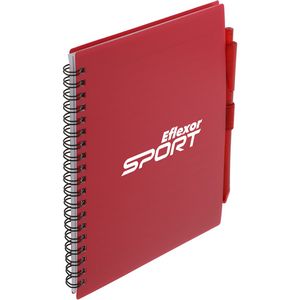 5.5'' x 7'' FSC® Recycled Spiral Notebook w/ RPET Pen