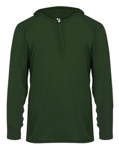 Badger Sport Unisex B-Core Long-Sleeve Performance Hooded T-Shirt