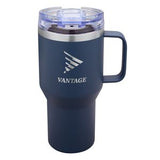 Navy Blue/Silver/Clear Logo Front View